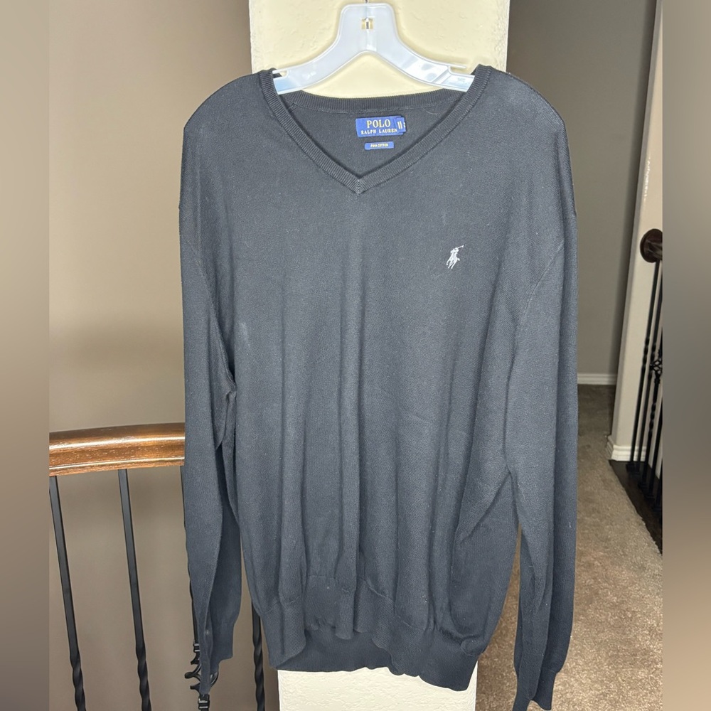 Polo by Ralph Lauren 100% Pima Cotton V-Neck Sweater Size XXL Men’s